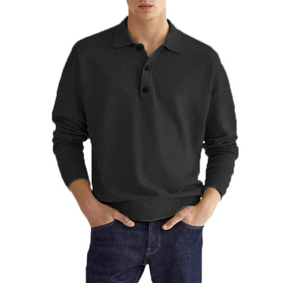 Old Money Langarm-Poloshirt, lässig