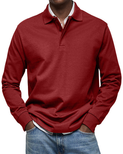 Alexandre™ | Lässiges Langarm-Poloshirt