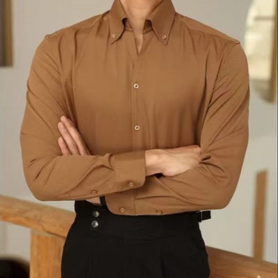 Slim-Fit-Hemd im französischen Old Money-Stil