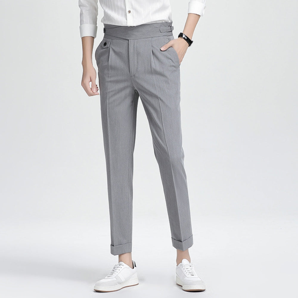 Old Money Neun-Punkt-Hose mit hoher Taille