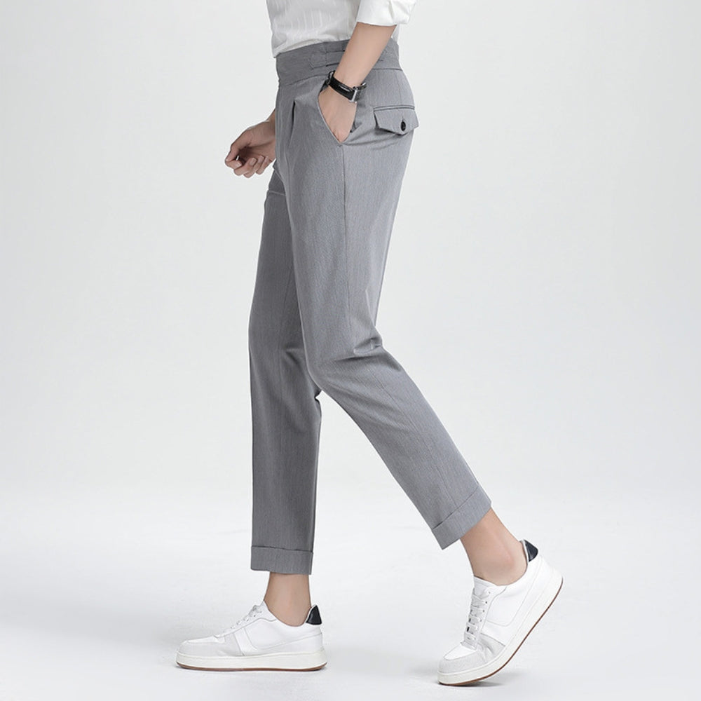 Old Money Neun-Punkt-Hose mit hoher Taille