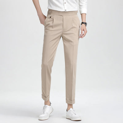 Old Money Neun-Punkt-Hose mit hoher Taille