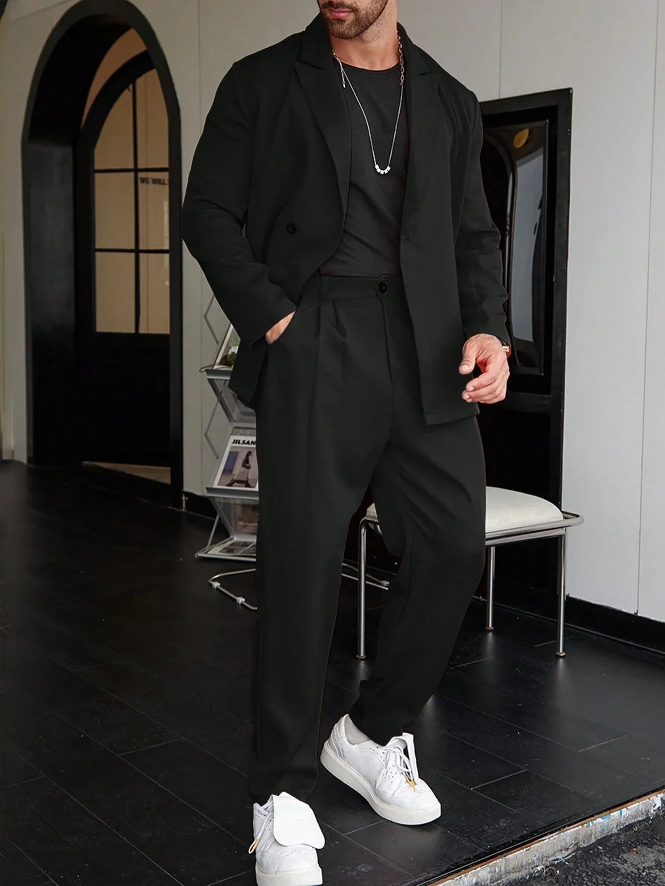 Old Money Casual Einfarbiger Herrenanzug