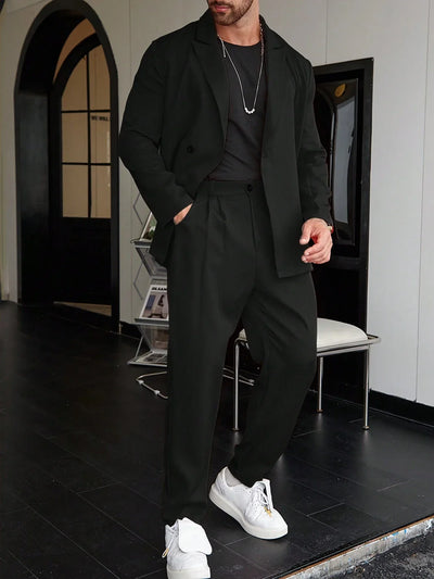 Old Money Casual Einfarbiger Herrenanzug