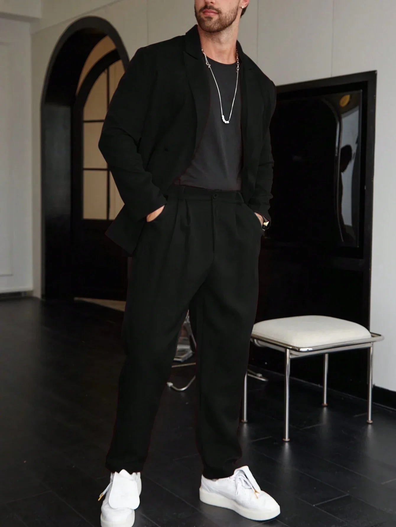 Old Money Casual Einfarbiger Herrenanzug