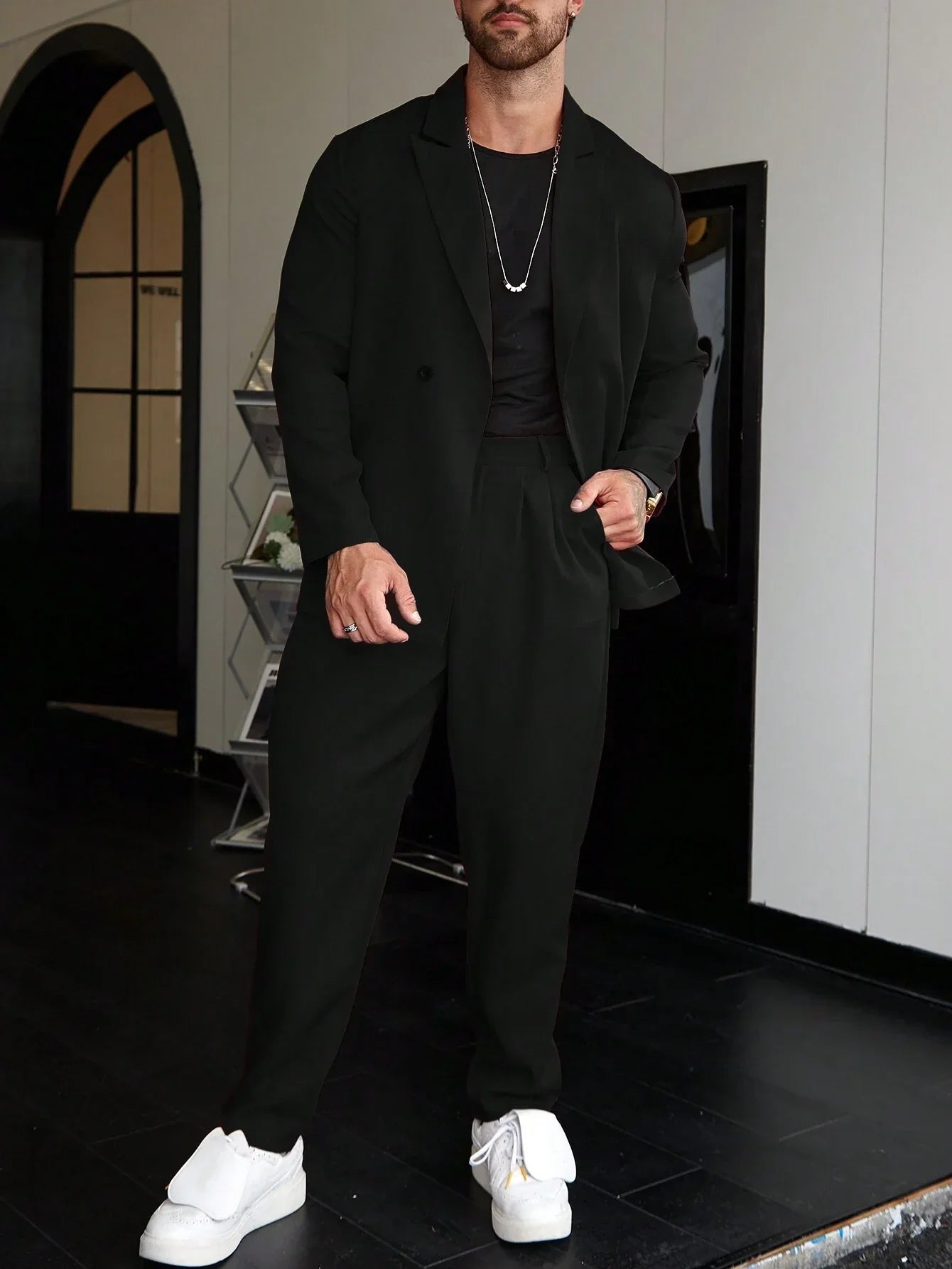 Old Money Casual Einfarbiger Herrenanzug