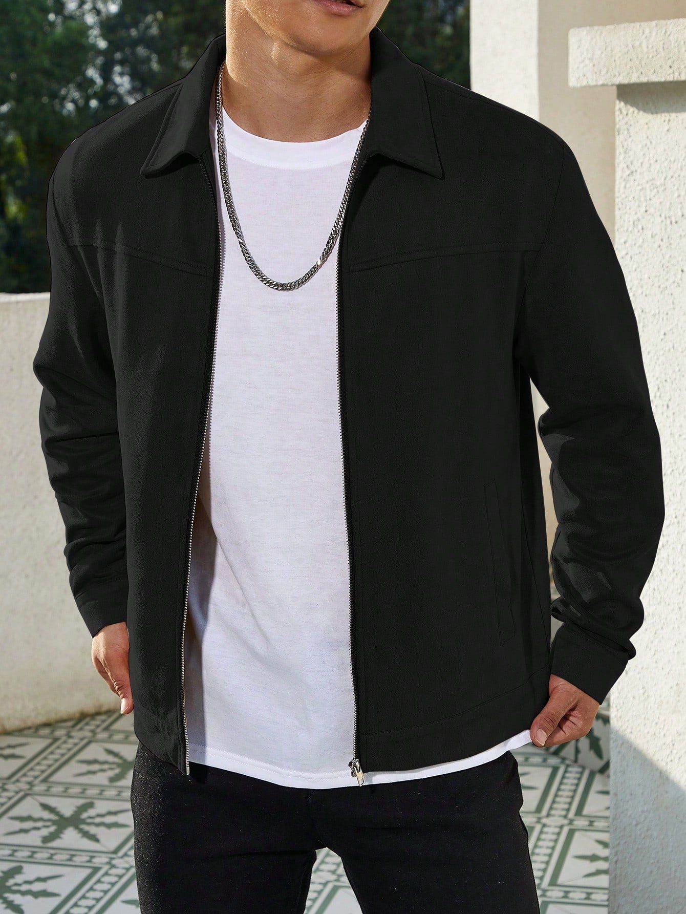 Old Money Lässige, einfarbige Jacke
