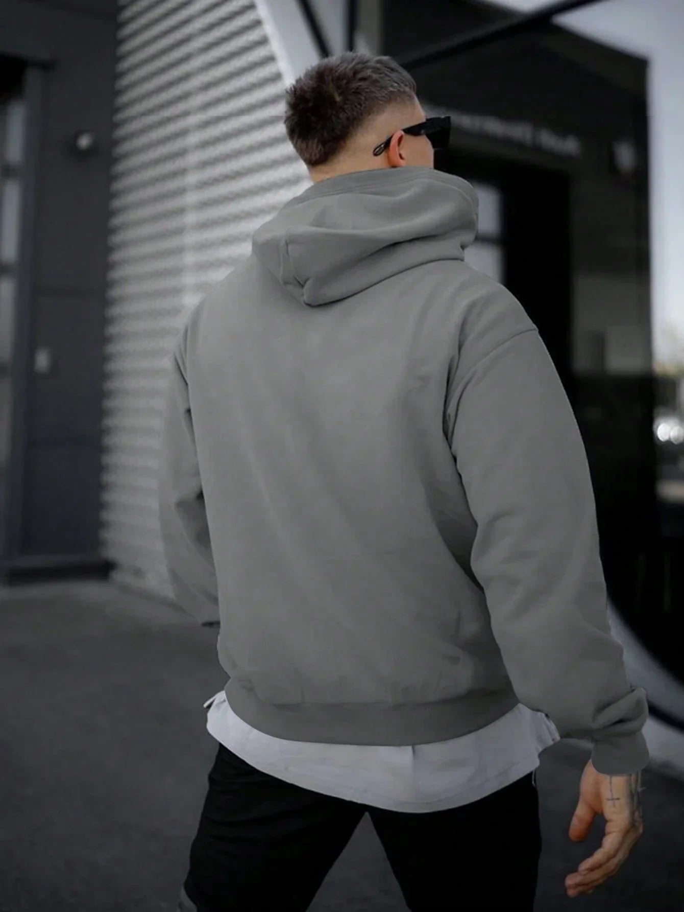 Old Money Klassischer, einfarbiger Hoodie