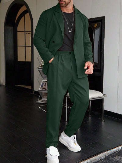 Old Money Casual Einfarbiger Herrenanzug