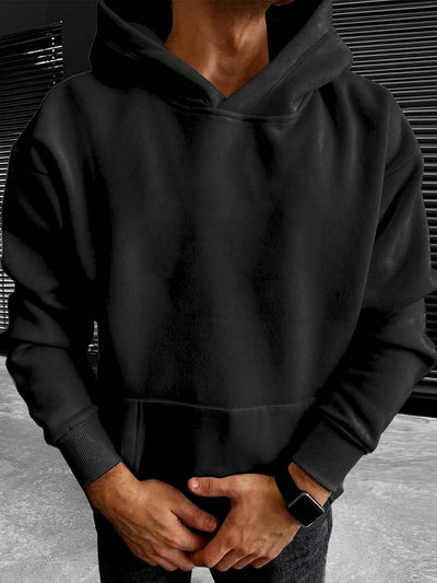 Old Money Klassischer, einfarbiger Hoodie