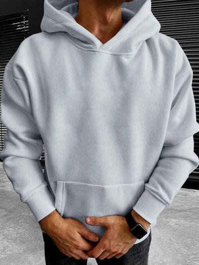Old Money Klassischer, einfarbiger Hoodie