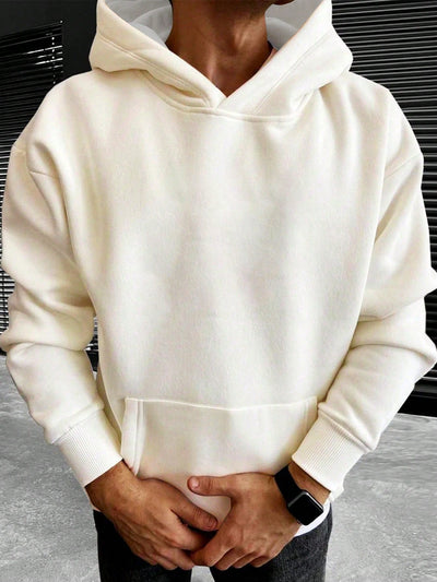 Old Money Klassischer, einfarbiger Hoodie