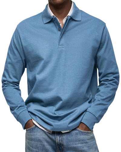 Alexandre™ | Lässiges Langarm-Poloshirt
