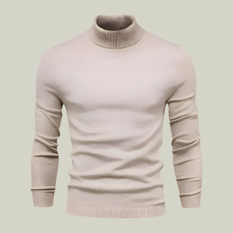 Rollkragenpullover aus Wolle