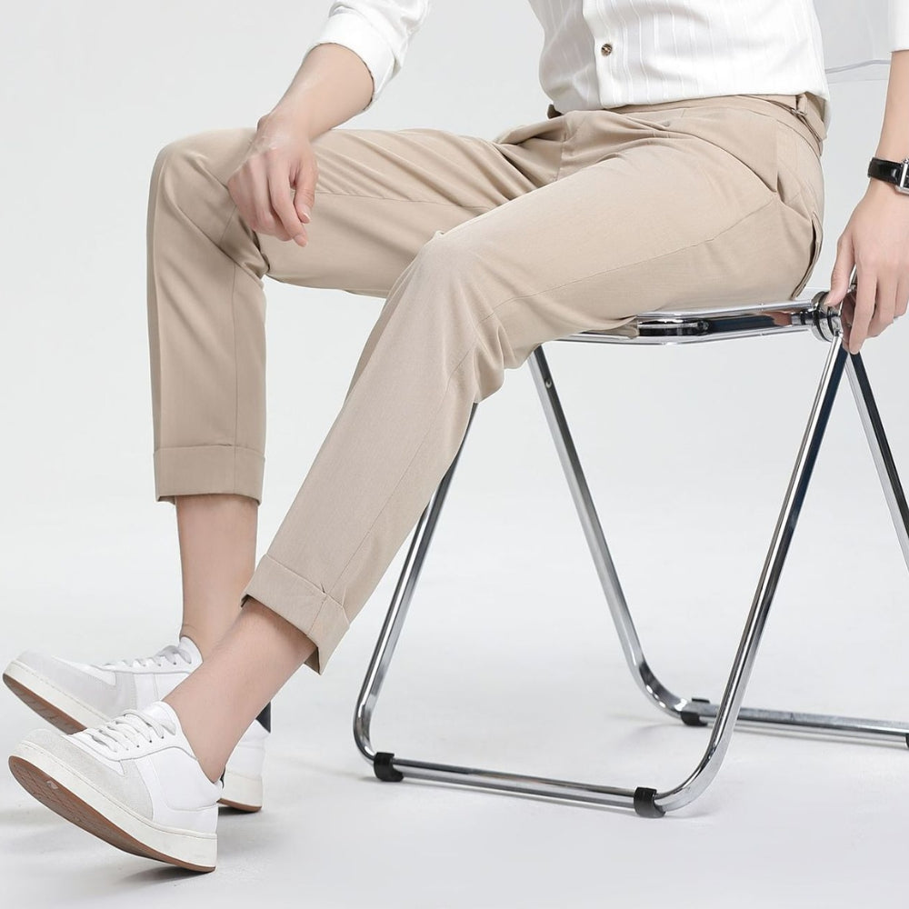Old Money Neun-Punkt-Hose mit hoher Taille