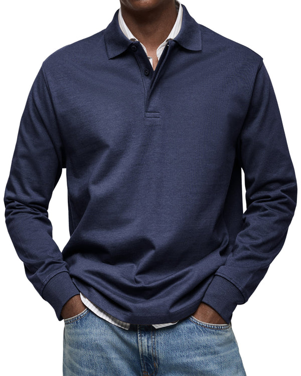 Alexandre™ | Lässiges Langarm-Poloshirt