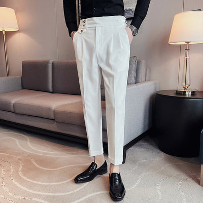 Old Money – Hochtaillierte Naples-Hose mit geradem Bein