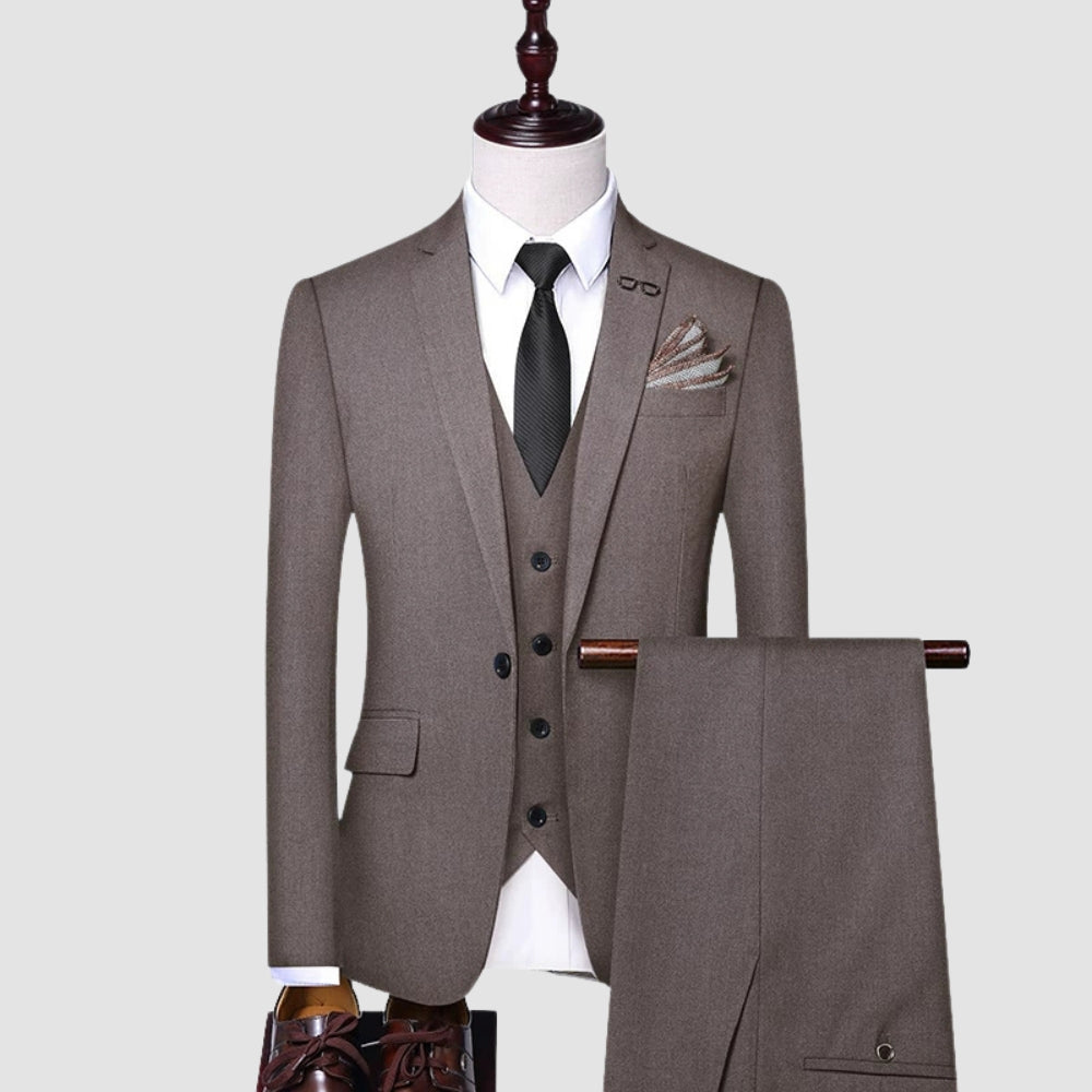 Old Money Dreiteiliger Slim Fit Hochzeitsanzug für den Bräutigam und das Bankett