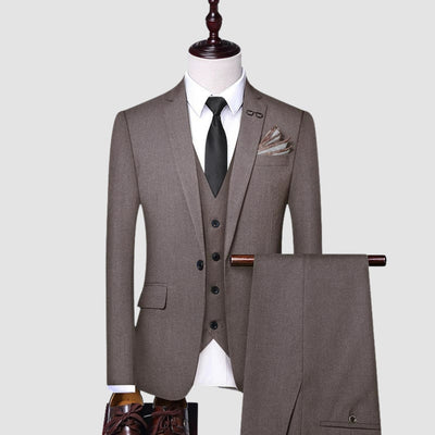 Old Money Dreiteiliger Slim Fit Hochzeitsanzug für den Bräutigam und das Bankett