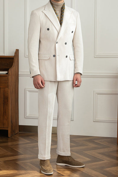 Old Money Winter Cordanzug im Slim Fit