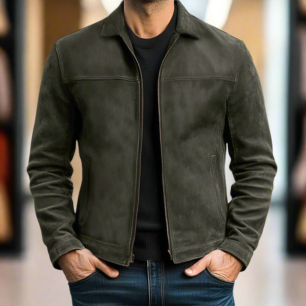 Alte Geldlederjacke