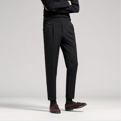 Old Money Neun-Punkt-Hose mit hoher Taille