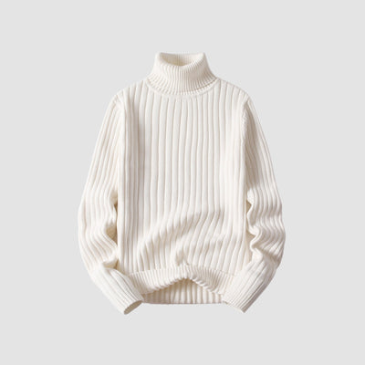 Old Money – Gedrehter Rollkragen-Strickpullover
