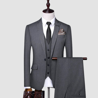 Old Money Dreiteiliger Slim Fit Hochzeitsanzug für den Bräutigam und das Bankett