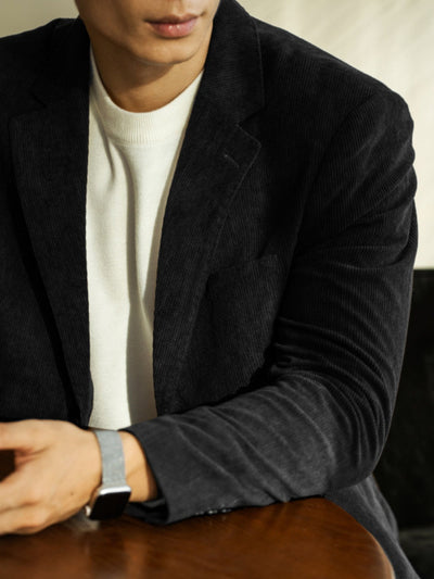 Old Money – Schmal geschnittene Freizeitanzugjacke aus Cord