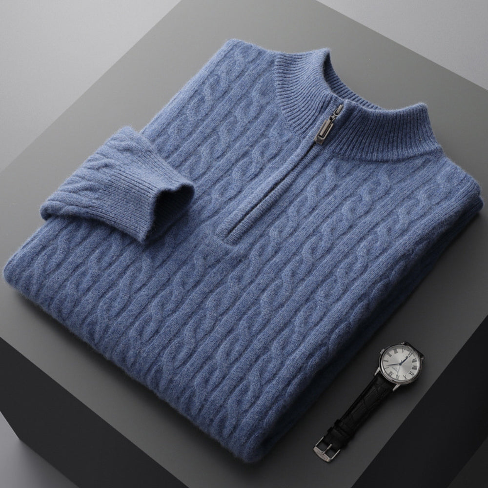 Old Money Rollkragenpullover aus dicker Kaschmirwolle