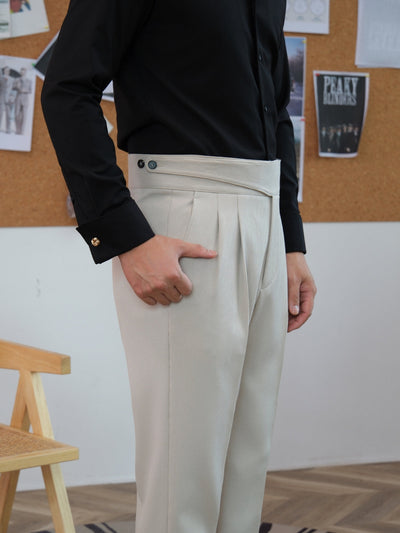 Old Money Old Money Gurkha-Hose mit hoher Taille