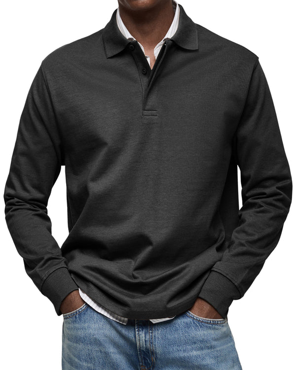 Alexandre™ | Lässiges Langarm-Poloshirt