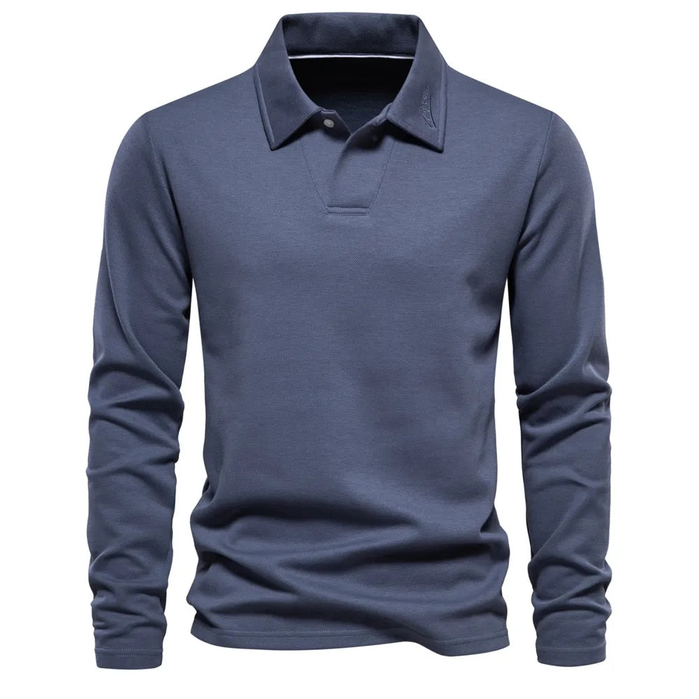 Langarm-Poloshirt Old Money