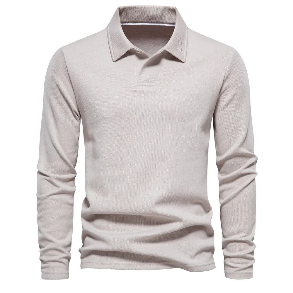 Langarm-Poloshirt Old Money