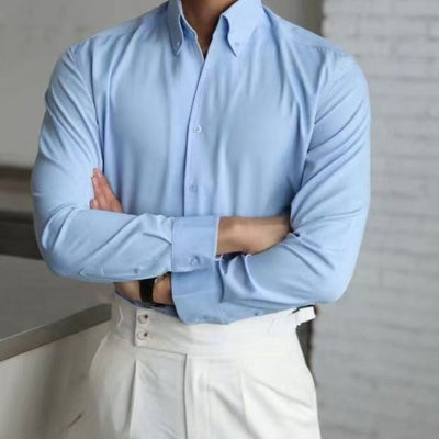 Slim-Fit-Hemd im französischen Old Money-Stil