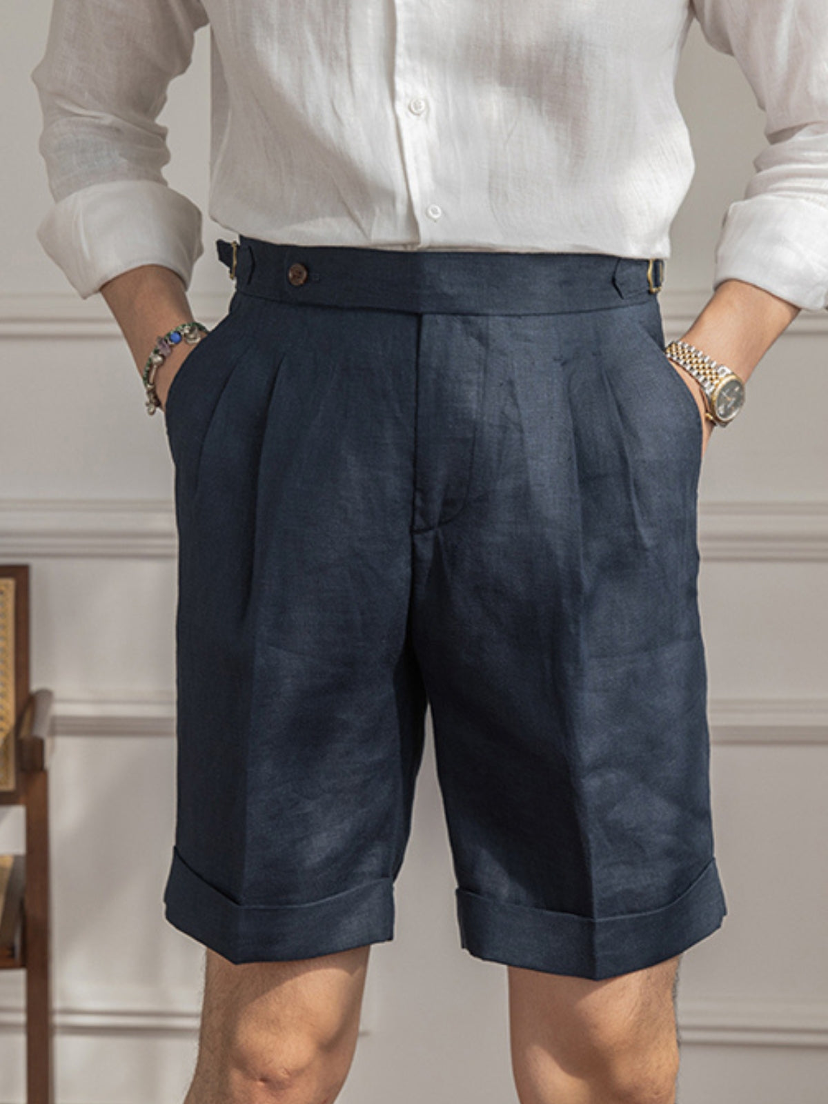 Old Money – Hochwertige Leinenshorts von Old Money