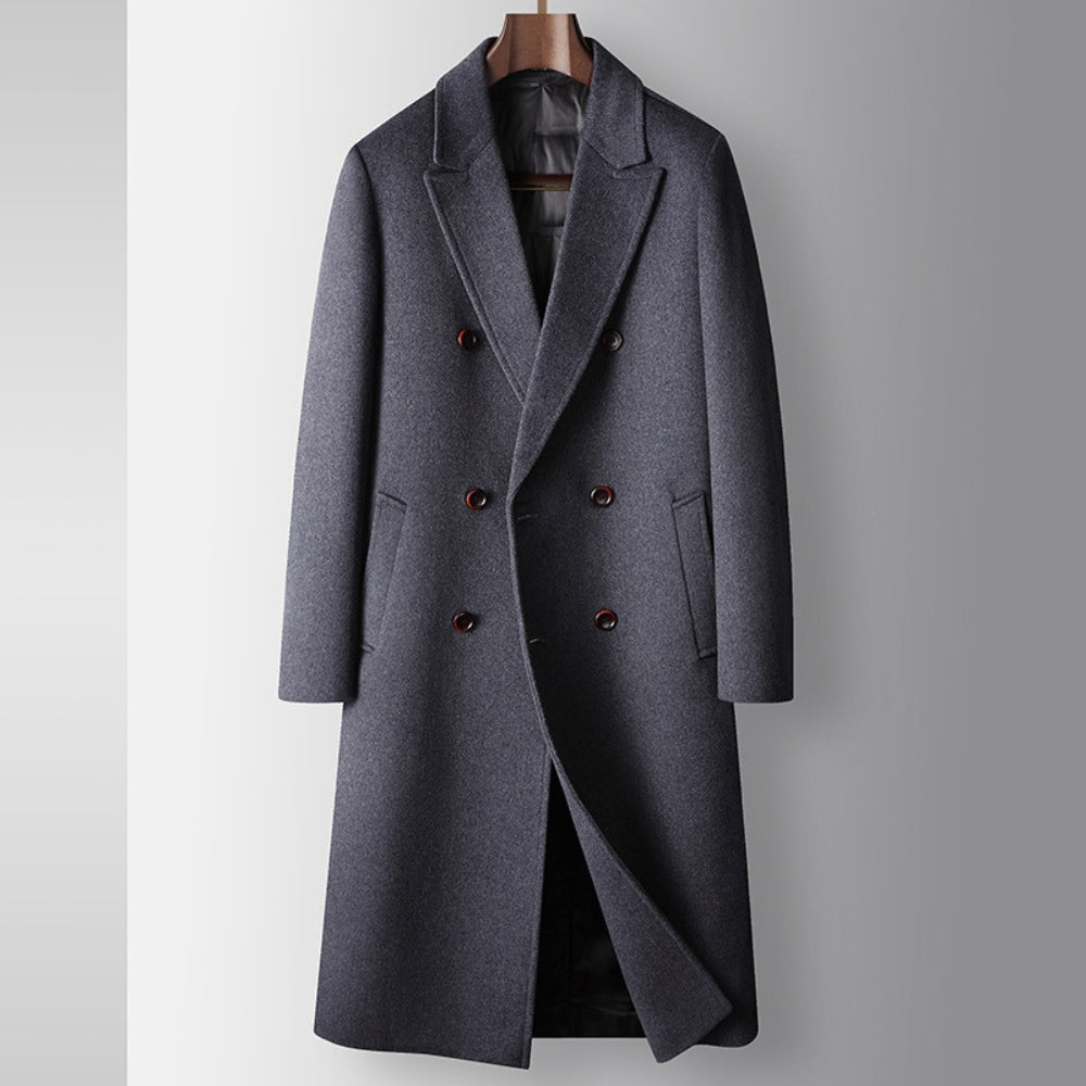 Old Money – Zweireihiger Windbreaker aus Wolle