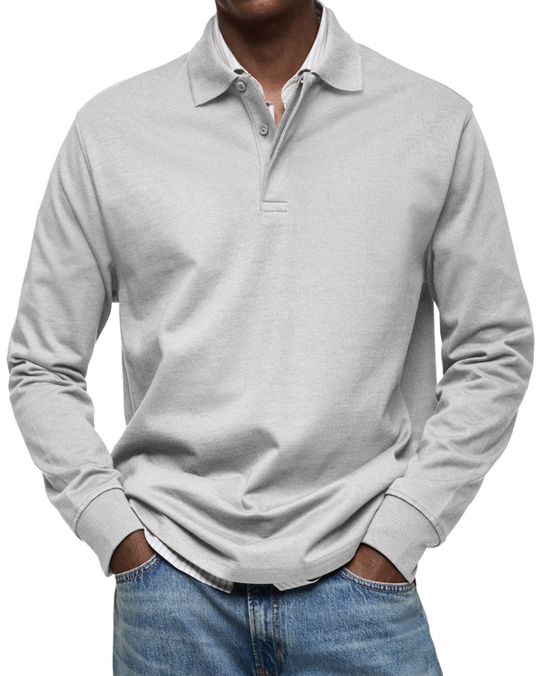 Alexandre™ | Lässiges Langarm-Poloshirt