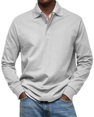 Alexandre™ | Lässiges Langarm-Poloshirt