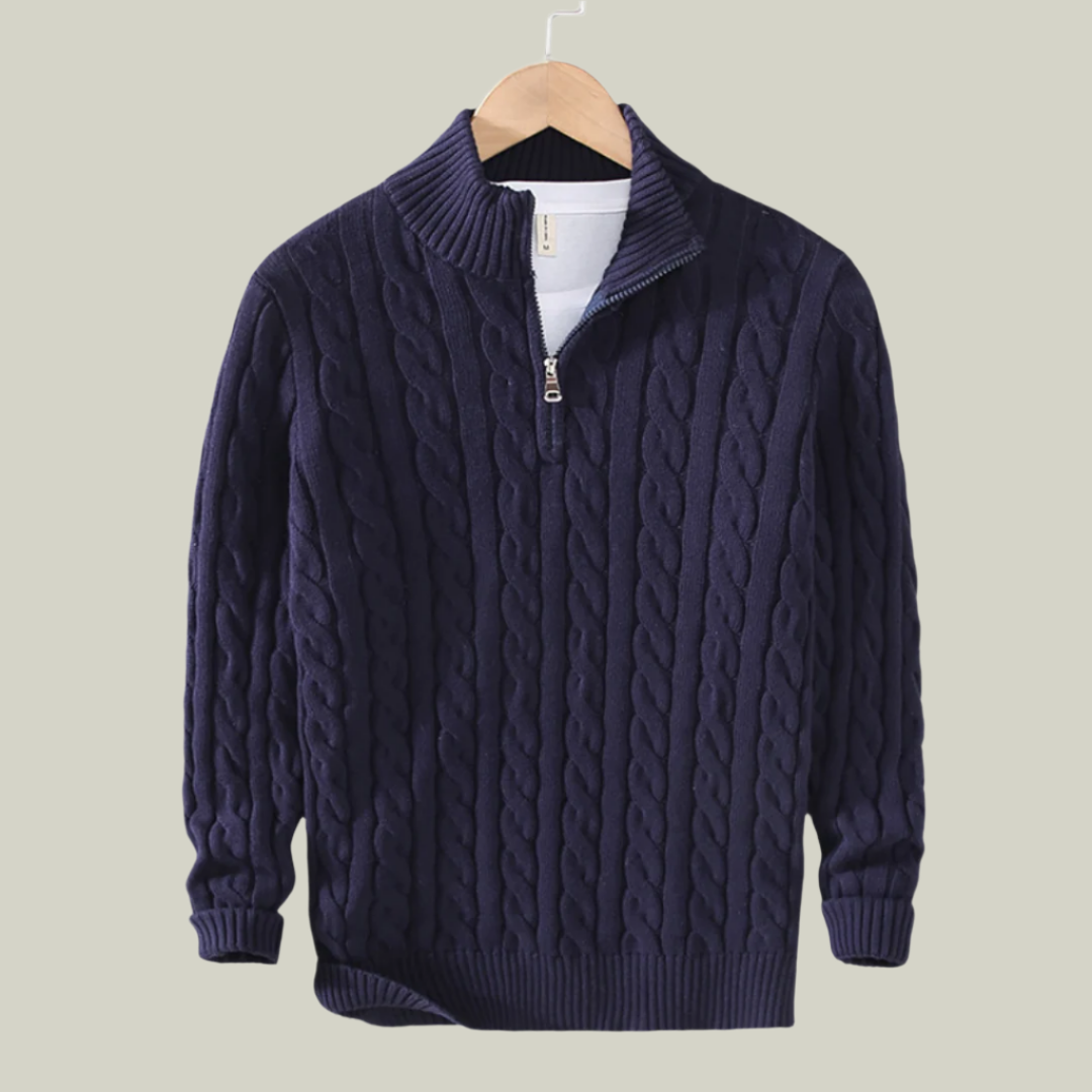 Constance - Pullover mit halbem Reißverschluss