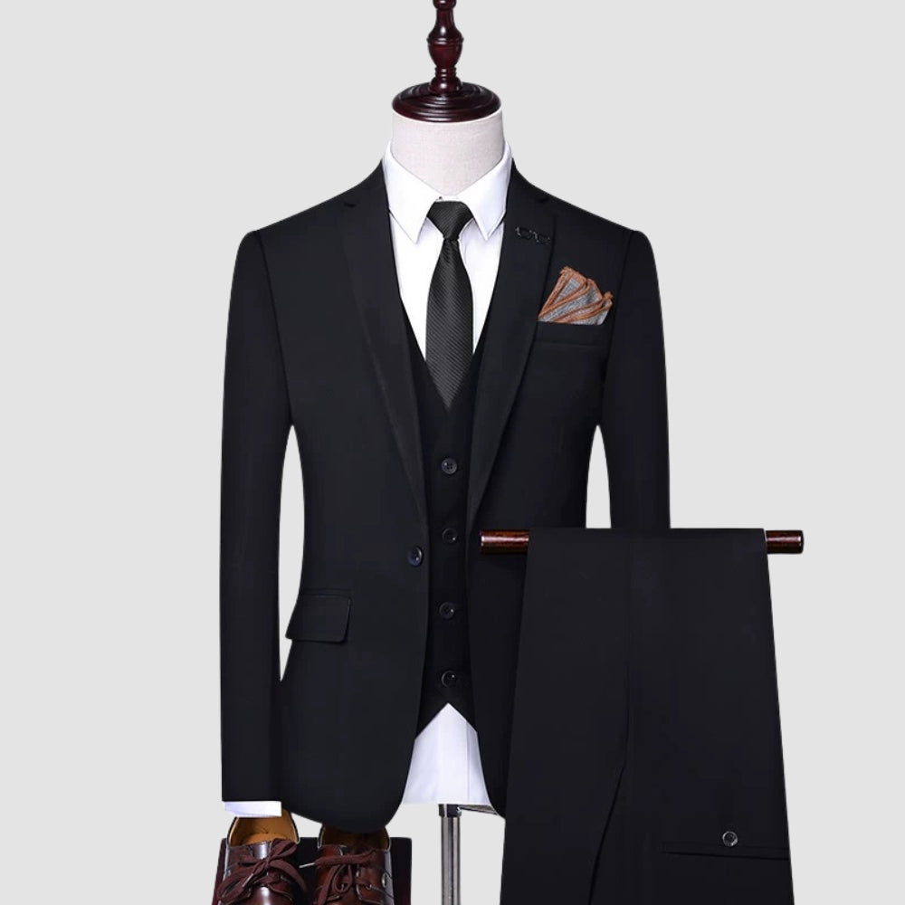 Old Money Dreiteiliger Slim Fit Hochzeitsanzug für den Bräutigam und das Bankett