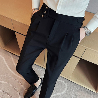 Old Money – Hochtaillierte Naples-Hose mit geradem Bein
