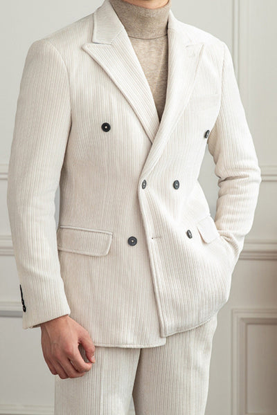 Old Money Winter Cordanzug im Slim Fit