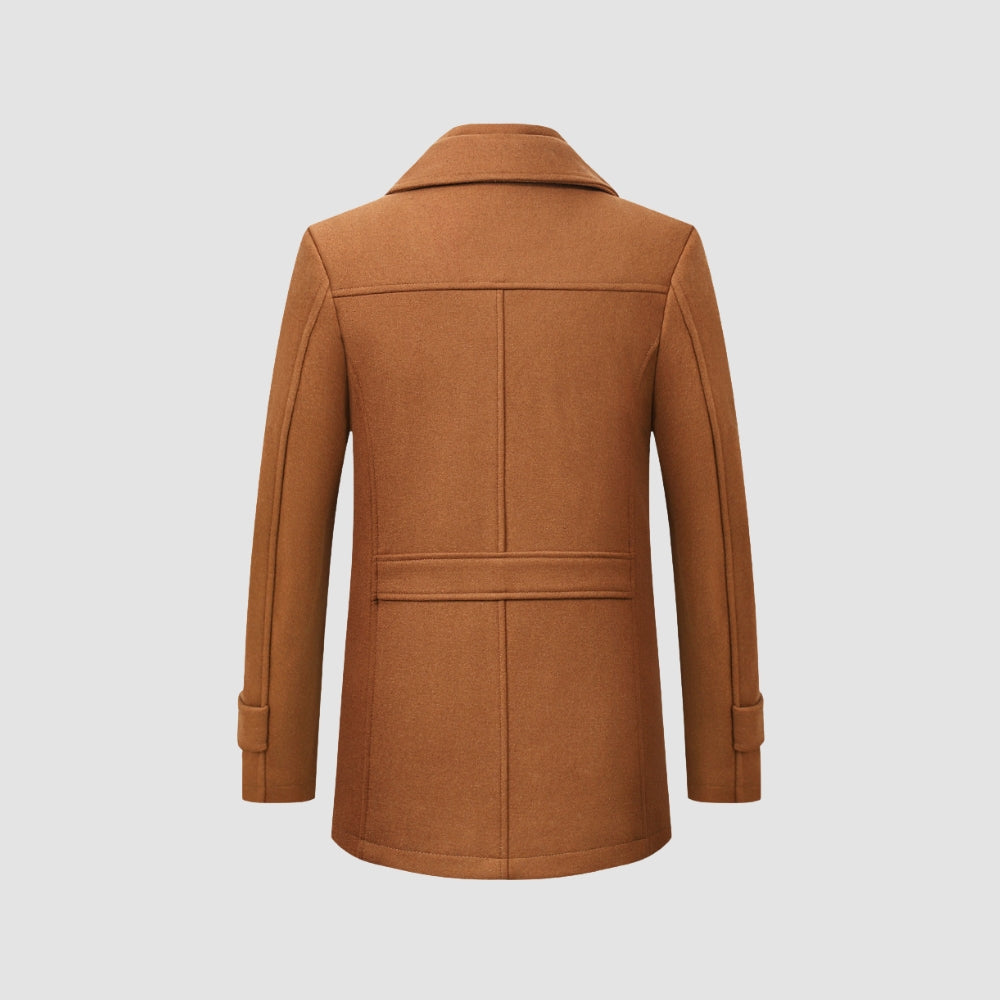 Old Money Mittellanger Wollmantel im Business Casual Style