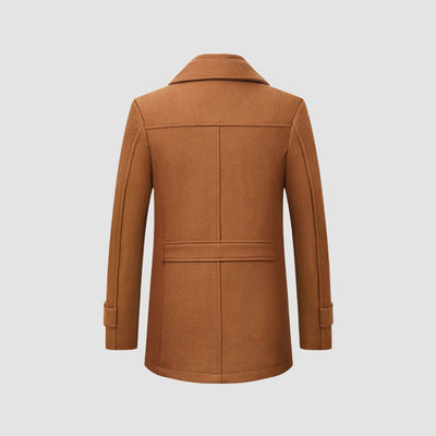 Old Money Mittellanger Wollmantel im Business Casual Style