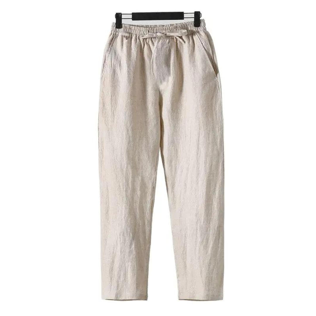 Fez - Leinenpantalon (gerade Passform)