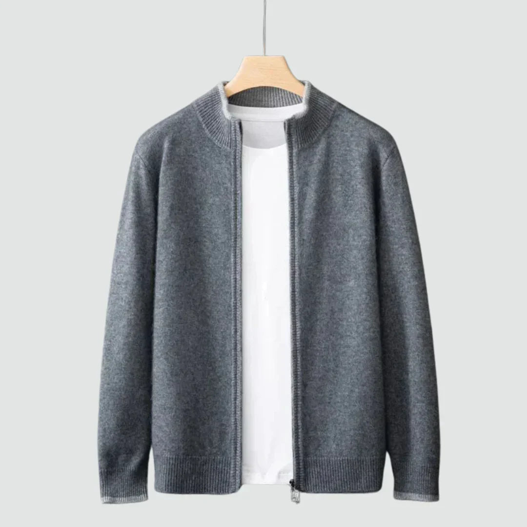 Old Money – Strickjacke aus reinem Kaschmir mit Reißverschluss