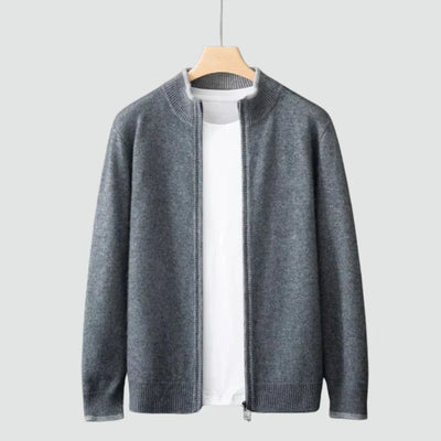 Old Money – Strickjacke aus reinem Kaschmir mit Reißverschluss