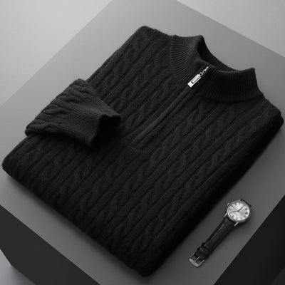 Old Money Rollkragenpullover aus dicker Kaschmirwolle