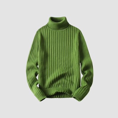 Old Money – Gedrehter Rollkragen-Strickpullover